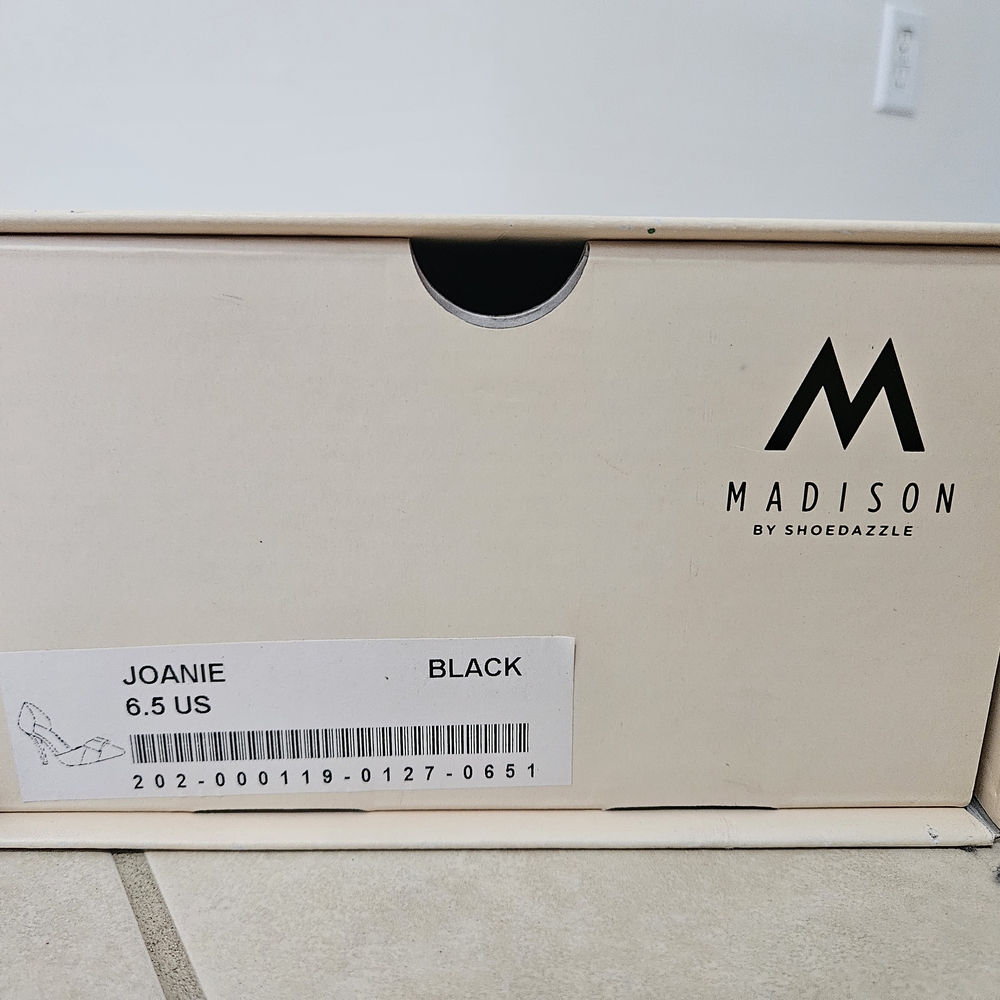 Madison Black and Glitter Women's Heels - Picture 5 of 5